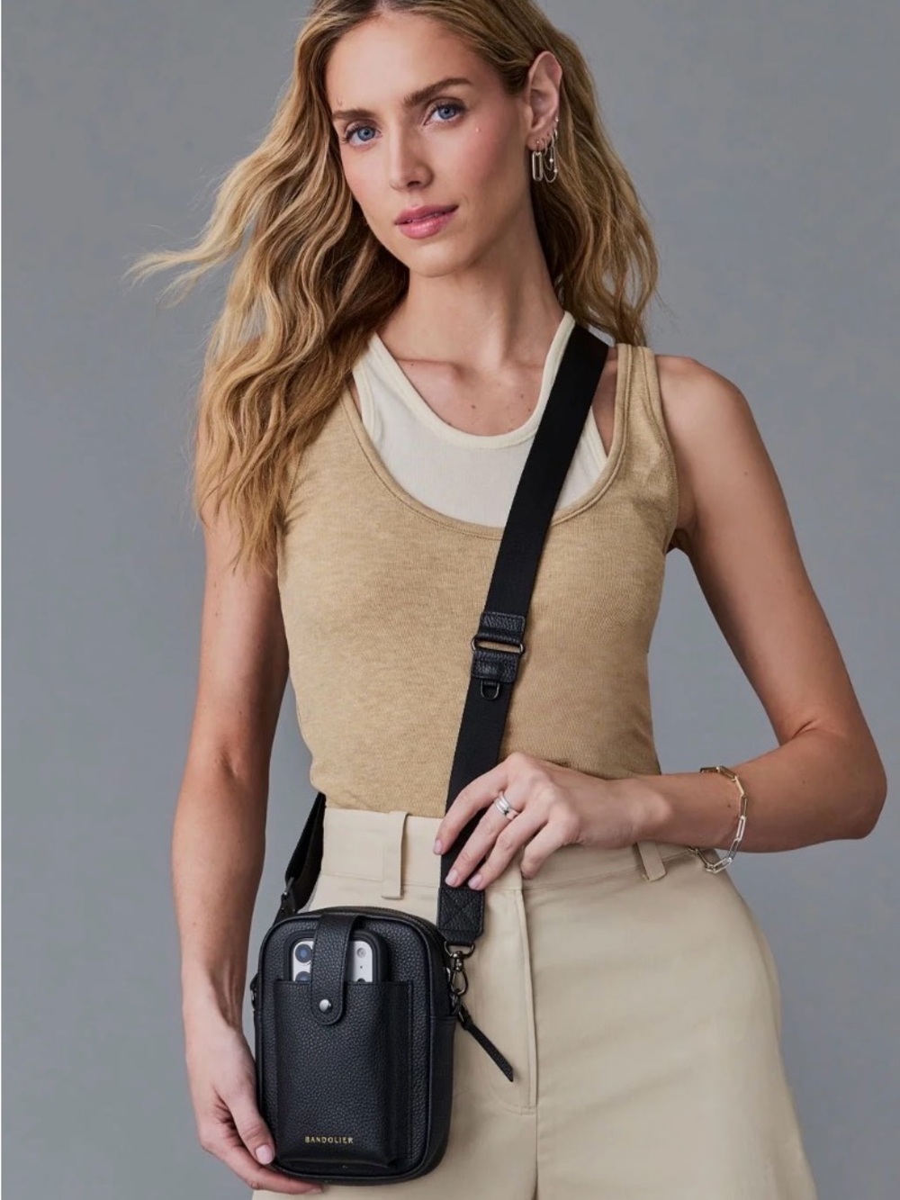 Bandolier Dillon Black Leather Bag
